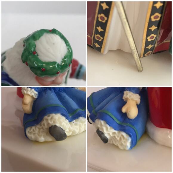 The Danbury Mint Santas Around the World Centerpiece Set England Missing Staff - Picture 16 of 16